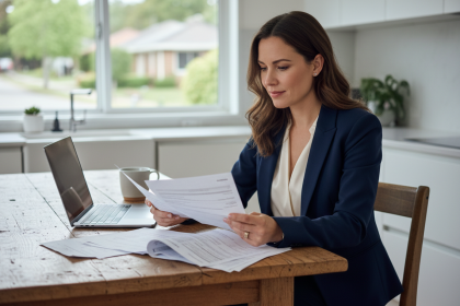 Femme d affaires en réunion d assurance